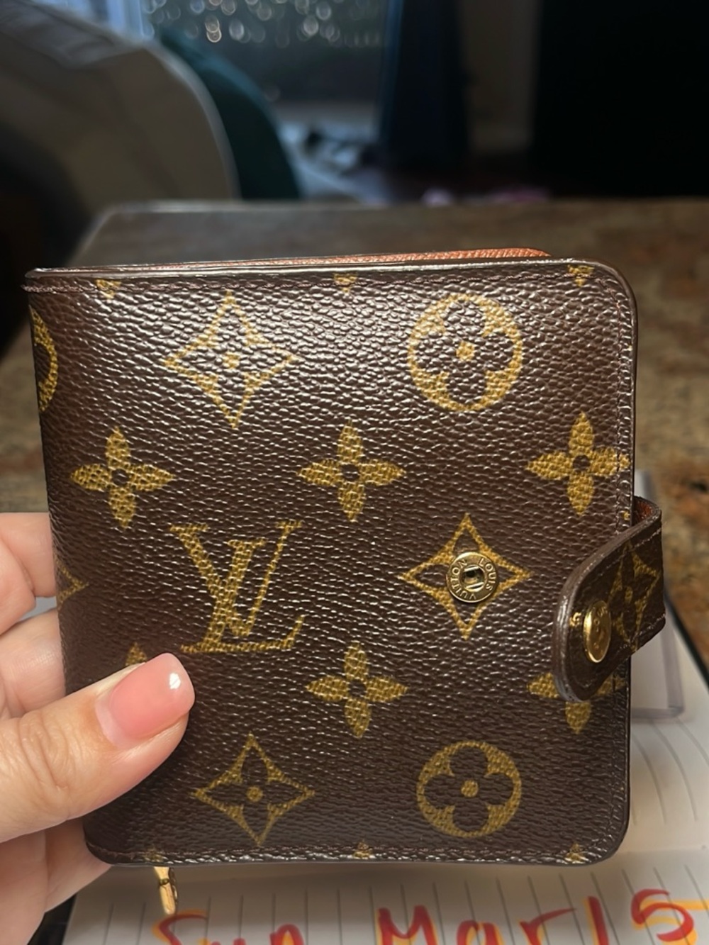 Louis Vuitton Monogram Bifold Wallet - Brown/Gold authentic COA included